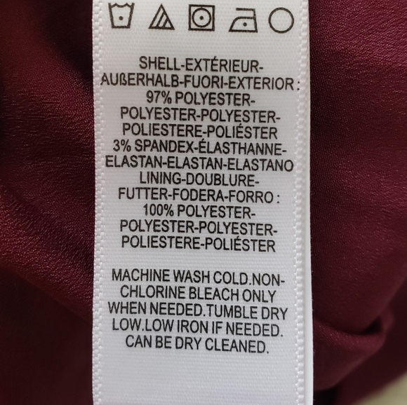 NEW Dress The Population Lillie Maroon Long Sleeve Minidress - Picture 10 of 10